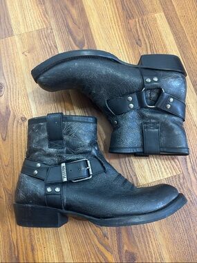John Fluevog Earl of Warwicks Leeds Ankle Boots with Harness
